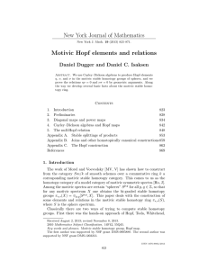 New York Journal of Mathematics Motivic Hopf elements and relations Daniel Dugger