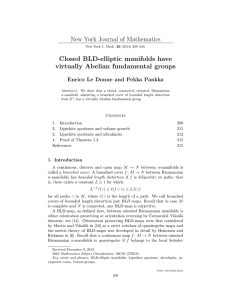 New York Journal of Mathematics Closed BLD-elliptic manifolds have