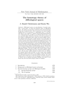 New York Journal of Mathematics The homotopy theory of diffeological spaces