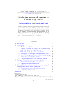 New York Journal of Mathematics Semistable symmetric spectra in -homotopy theory A