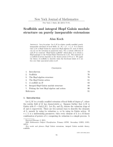 New York Journal of Mathematics Scaffolds and integral Hopf Galois module