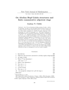 New York Journal of Mathematics On Abelian Hopf Galois structures and