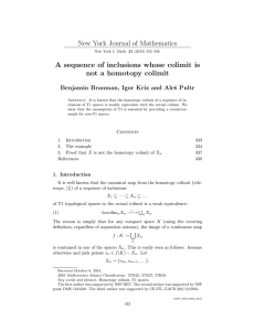 New York Journal of Mathematics not a homotopy colimit