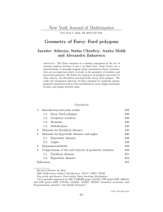New York Journal of Mathematics Geometry of Farey–Ford polygons Alexandru Zaharescu