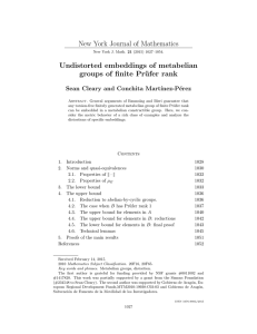 New York Journal of Mathematics Undistorted embeddings of metabelian ufer rank