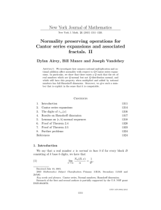 New York Journal of Mathematics Normality preserving operations for