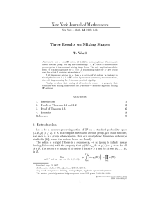 New York Journal of Mathematics T. Ward