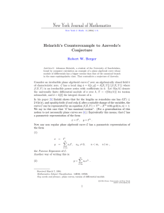 New York Journal of Mathematics Heinrich’s Counterexample to Azevedo’s Conjecture Robert W. Berger