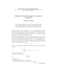 New York Journal of Mathematics Heinrich’s Counterexample to Azevedo’s Conjecture Robert W. Berger