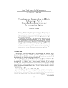 New York Journal of Mathematics Operations and Cooperations in Elliptic