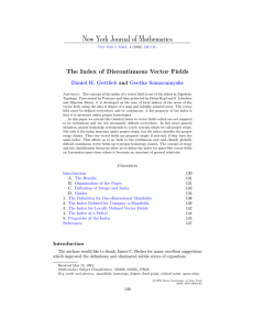 New York Journal of Mathematics The Index of Discontinuous Vector Fields