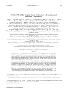 GFDL’s CM2 Global Coupled Climate Models. Part I: Formulation and T