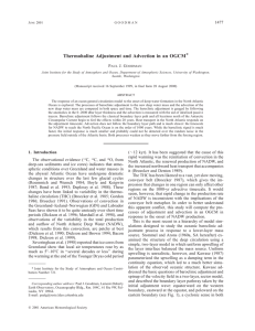 Thermohaline Adjustment and Advection in an OGCM 1477 P J. G