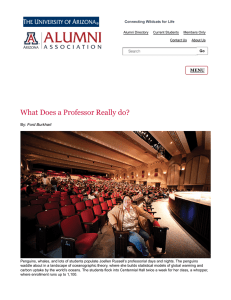 What Does a Professor Really do? MENU By: Ford Burkhart