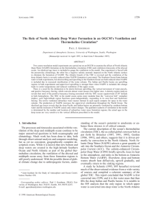 The Role of North Atlantic Deep Water Formation in an... Thermohaline Circulation 1759 P