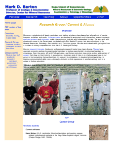 Research Group / Current &amp; Alumni Home page Overview