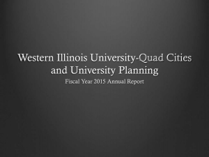 Western Illinois University-Quad Cities and University Planning Fiscal Year 2015 Annual Report