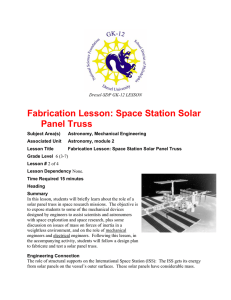 Fabrication Lesson: Space Station Solar Panel Truss