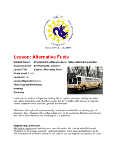 Lesson: Alternative Fuels