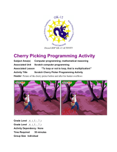 Cherry Picking Programming Activity