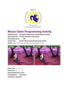 Mouse Game Programming Activity