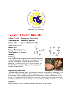 Lesson: Electric Circuits