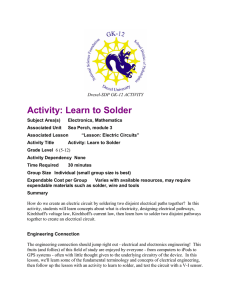 Activity: Learn to Solder