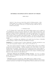 DIVISIBLE MULTIPLICATIVE GROUPS OF FIELDS