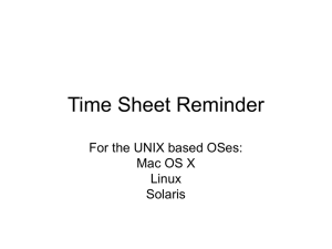 Time Sheet Reminder For the UNIX based OSes: Mac OS X Linux