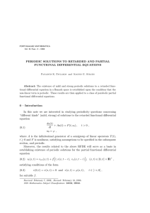 PERIODIC SOLUTIONS TO RETARDED AND PARTIAL FUNCTIONAL DIFFERENTIAL EQUATIONS