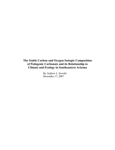 The Stable Carbon and Oxygen Isotopic Composition