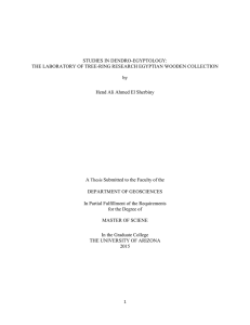 STUDIES IN DENDRO-EGYPTOLOGY: THE LABORATORY OF TREE-RING RESEARCH EGYPTIAN WOODEN COLLECTION by