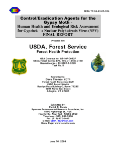 USDA, Forest Service Control/Eradication Agents for the -