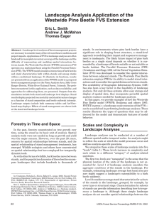 Landscape Analysis Application of the Westwide Pine Beetle FVS Extension