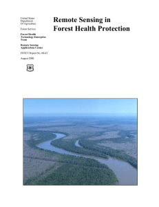 Remote Sensing in Forest Health Protection United States Department