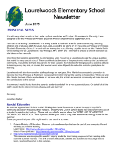 Laurelwoods Elementary School Newsletter June 2015