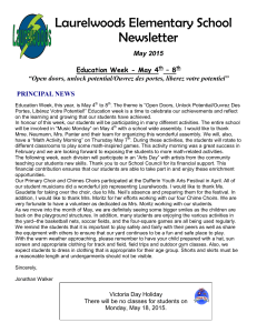 Laurelwoods Elementary School Newsletter May 2015