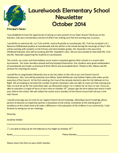 Laurelwoods Elementary School Newsletter October 2014