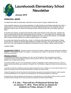 Laurelwoods Elementary School Newsletter January 2014