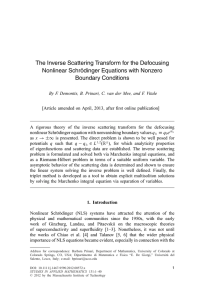 The Inverse Scattering Transform for the Defocusing Boundary Conditions