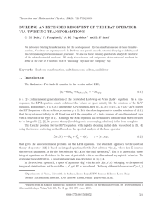 BUILDING AN EXTENDED RESOLVENT OF THE HEAT OPERATOR VIA TWISTING TRANSFORMATIONS