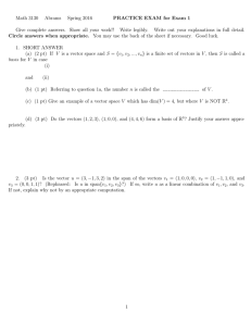 Math 3130 Abrams Spring 2016 PRACTICE EXAM for Exam 1