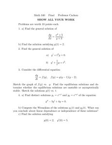 Math 340 Final Professor Carlson SHOW ALL YOUR WORK