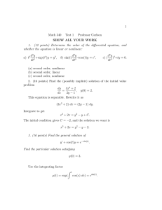 1 Math 340 Test 1 Professor Carlson