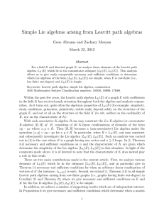 Simple Lie algebras arising from Leavitt path algebras March 22, 2012