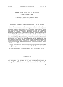 THE FAR-FIELD MODELLING OF TRANSONIC COMPRESSIBLE FLOWS