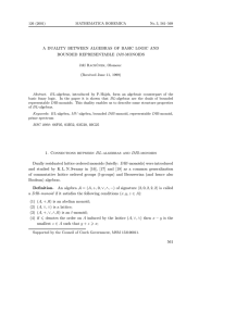 A DUALITY BETWEEN ALGEBRAS OF BASIC LOGIC AND BOUNDED REPRESENTABLE ( DRl