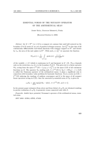 ESSENTIAL NORMS OF THE NEUMANN OPERATOR OF THE ARITHMETICAL MEAN (