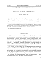 COLOURING POLYTOPIC PARTITIONS IN