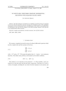 ON SINGULARLY PERTURBED ORDINARY DIFFERENTIAL EQUATIONS WITH MEASURE-VALUED LIMITS